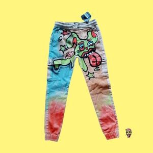 Kids Multicolor Graphic Joggers